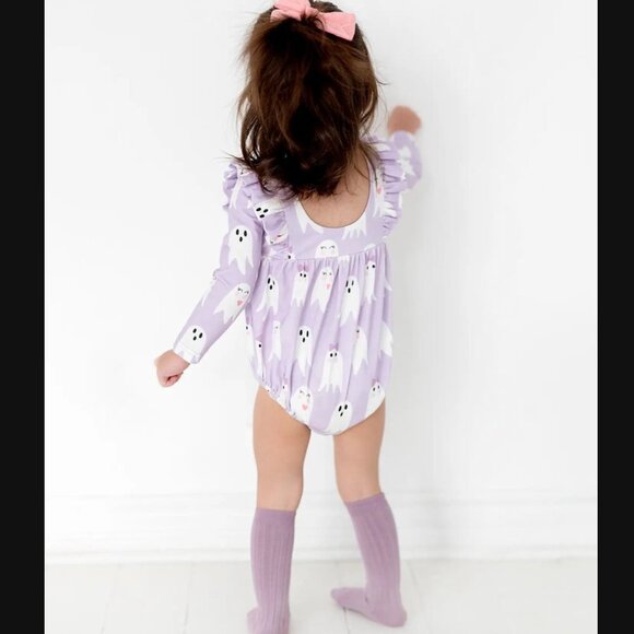 Purple Girly Ghost Leah Romper - Picture 3 of 3
